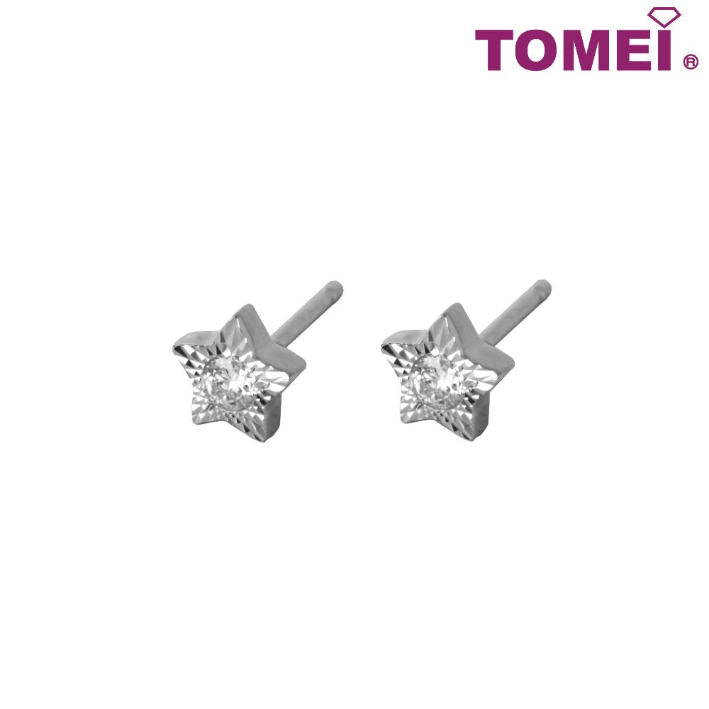 TOMEI Diamond Earrings of Astral Sophistication, White Gold 585