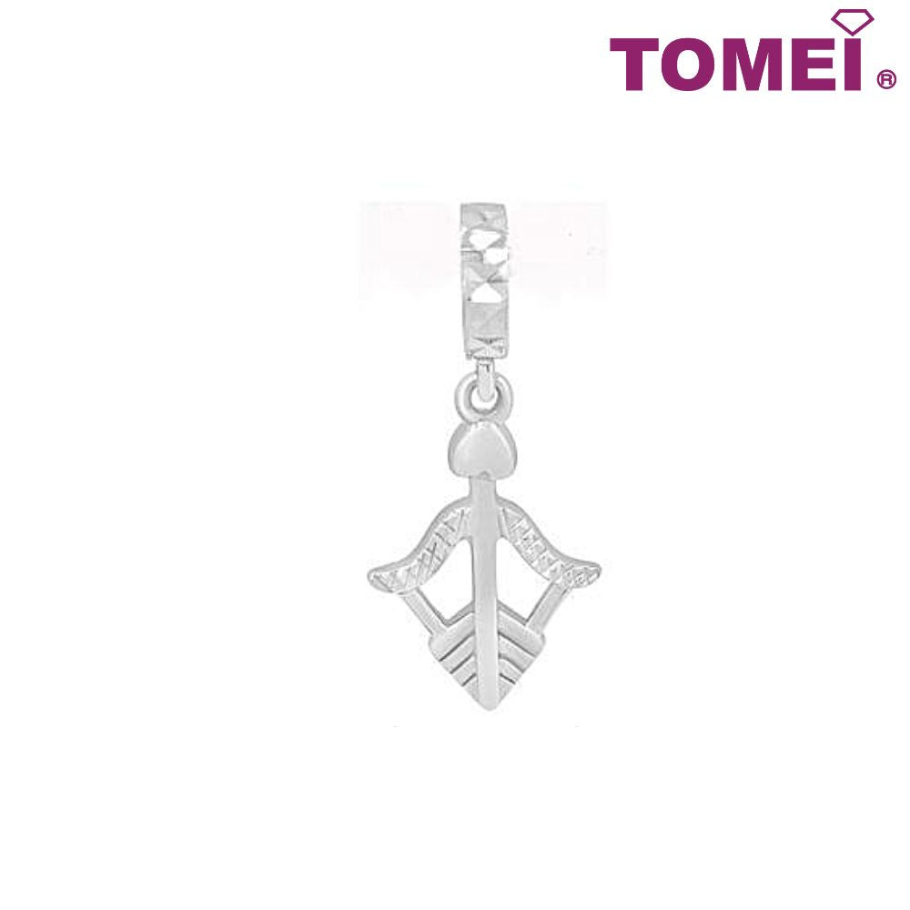 TOMEI Be My Valentine Arrow Charm, White Gold 585