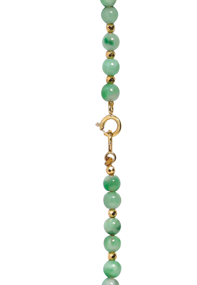 TOMEI Jade & Nephrite Necklace, Yellow Gold 750