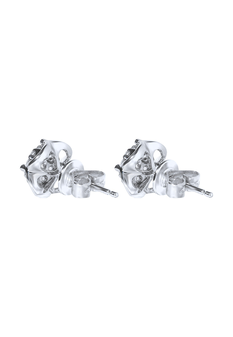 TOMEI Blooms Of Fortune Diamond Earrings, White Gold 585