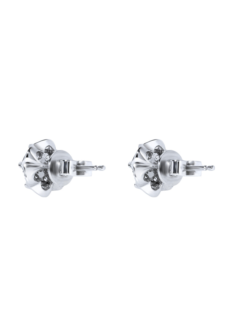 TOMEI Blooms Of Fortune Diamond Earrings, White Gold 585