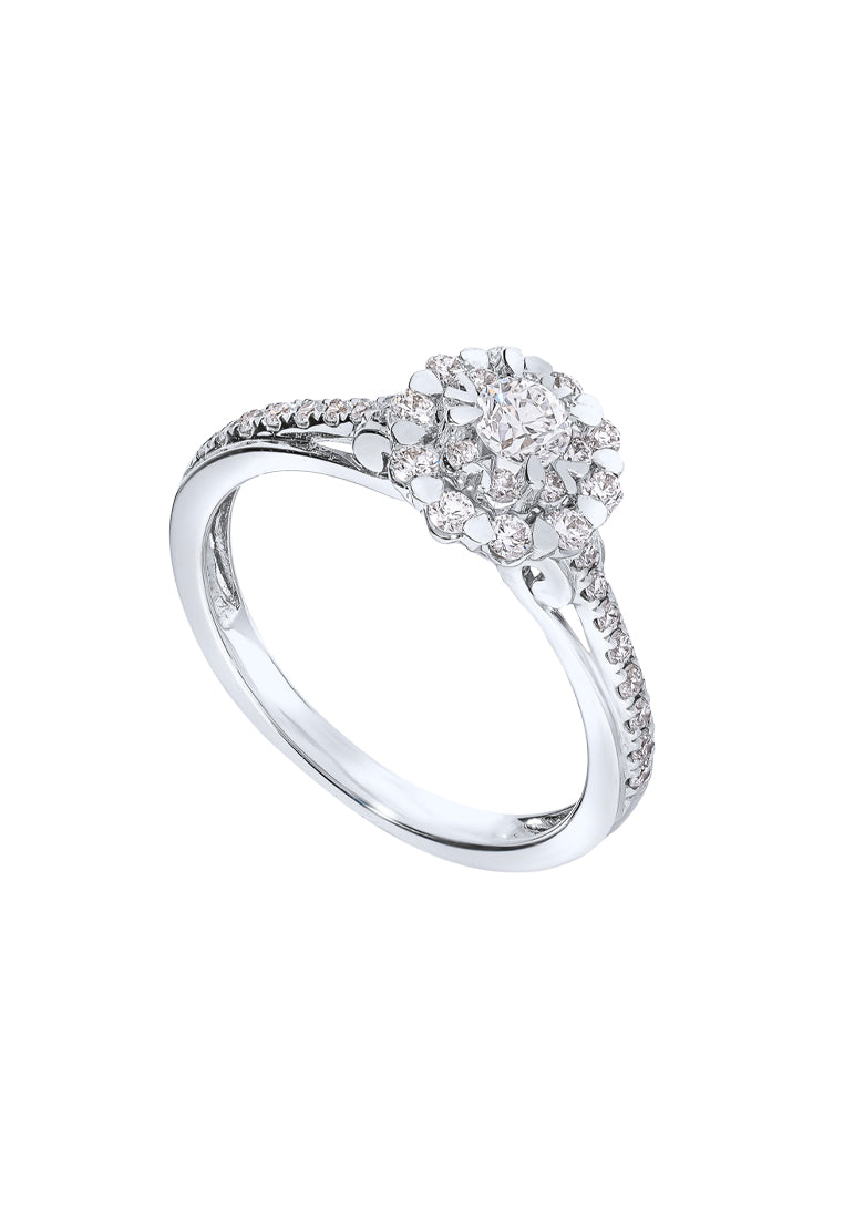 TOMEI Blooms Of Fortune Diamond Ring, White Gold 750