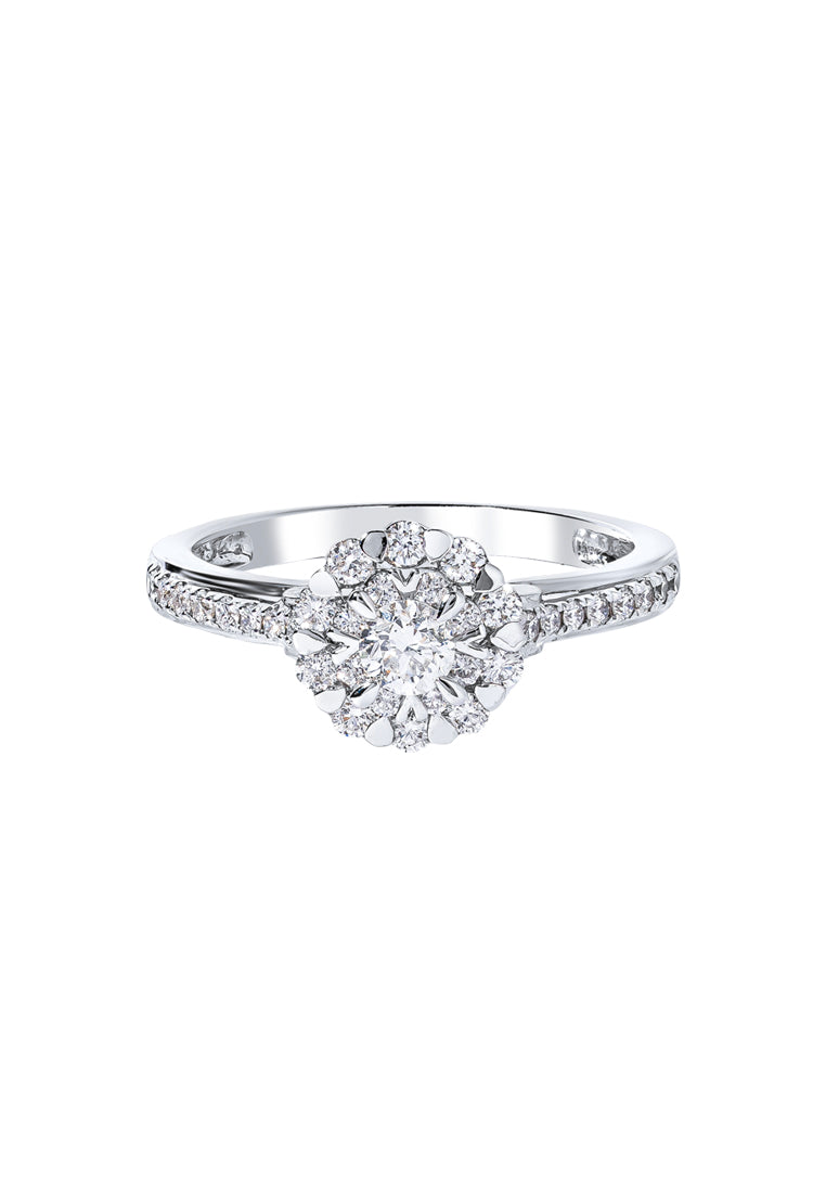 TOMEI Blooms Of Fortune Diamond Ring, White Gold 750