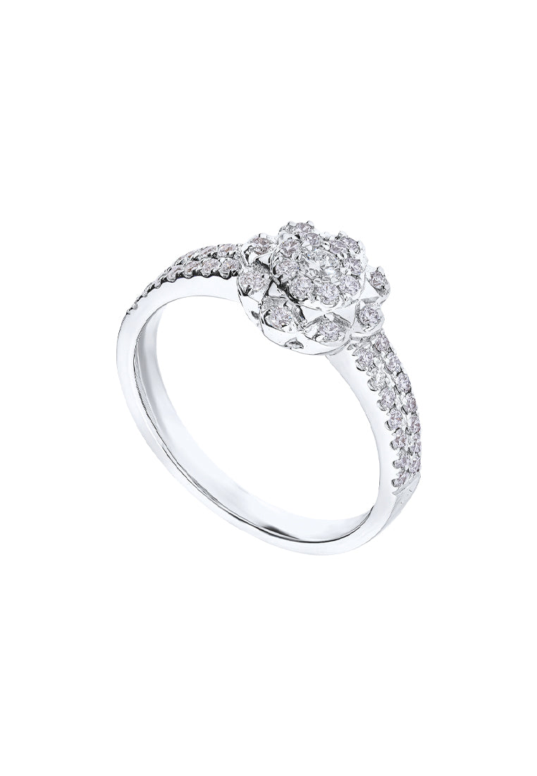 TOMEI Blooms Of Fortune Diamond Ring, White Gold 750