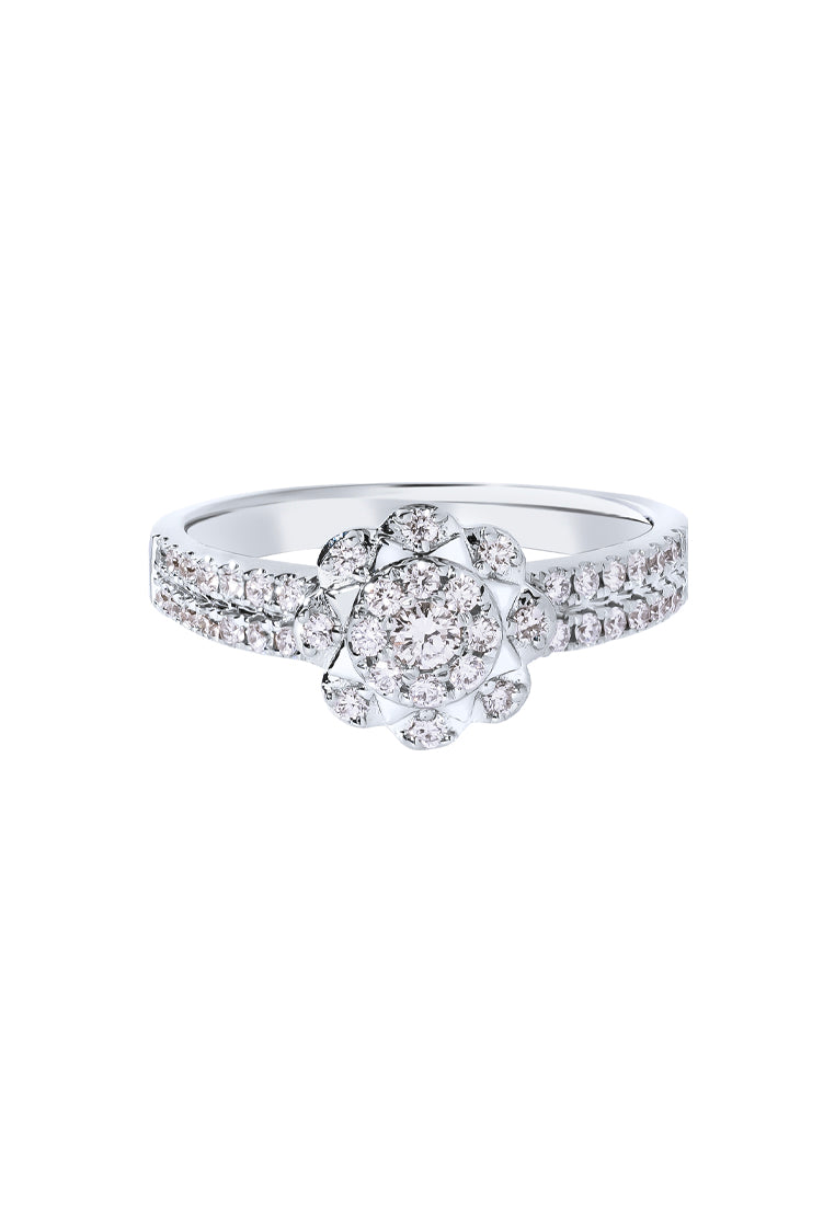 TOMEI Blooms Of Fortune Diamond Ring, White Gold 750