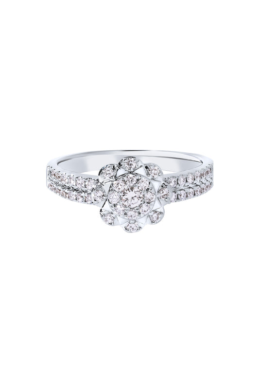 TOMEI Blooms Of Fortune Diamond Ring, White Gold 750