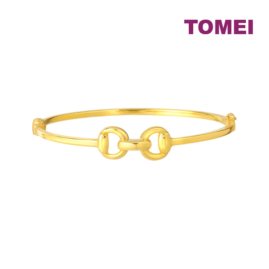 TOMEI Minimalist Joint Bangle, Yellow Gold 916