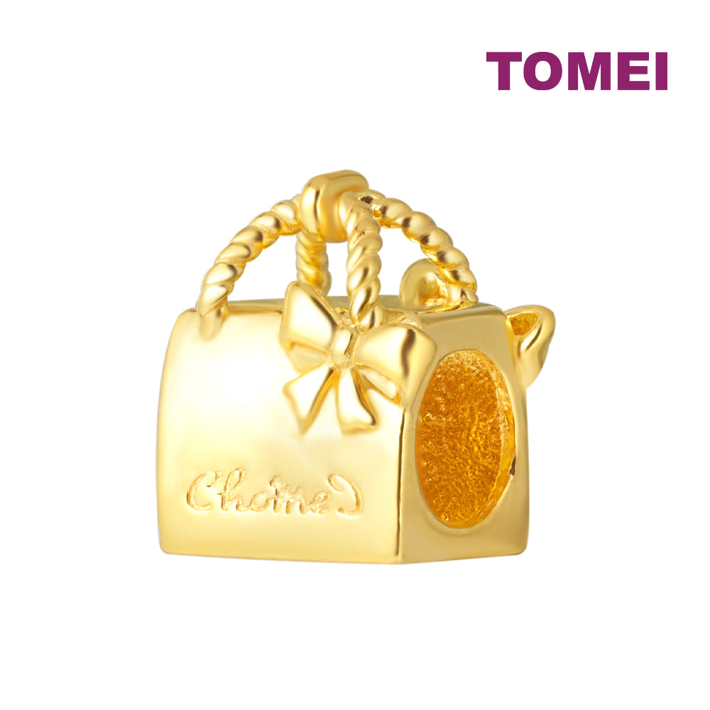 TOMEI Chomel Ladies Handbag Charm, Yellow Gold 916