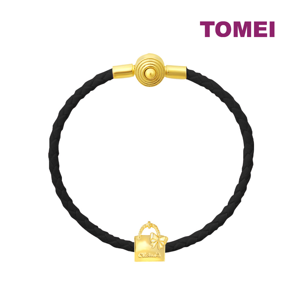 TOMEI Chomel Ladies Handbag Charm, Yellow Gold 916