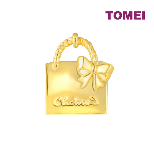 TOMEI Chomel Ladies Handbag Charm, Yellow Gold 916