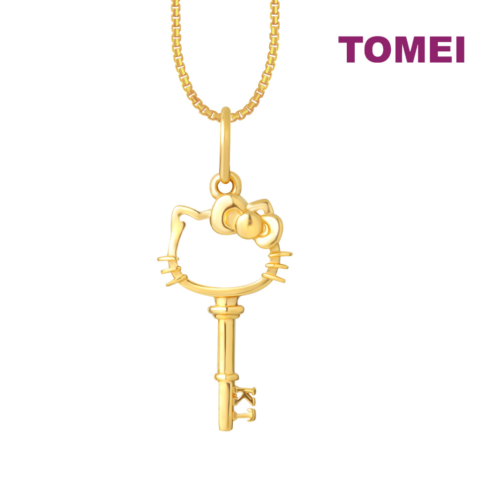TOMEI x SANRIO Hello Kitty Key Pendant, Yellow Gold 916