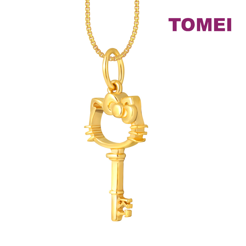 TOMEI x SANRIO Hello Kitty Key Pendant, Yellow Gold 916