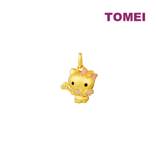 TOMEI I Sanrio Hello Kitty 5D Pendant, Yellow Gold 999