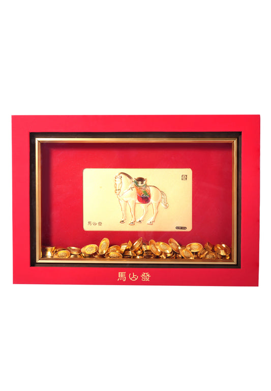 TOMEI Get Rich Ingots Gold Wafer 0.01G Frame, Yellow Gold 9999