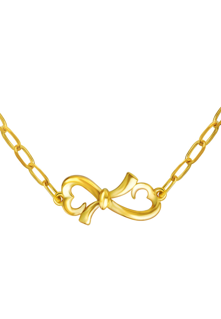TOMEI Infinity Tie Necklace, Yellow Gold 916