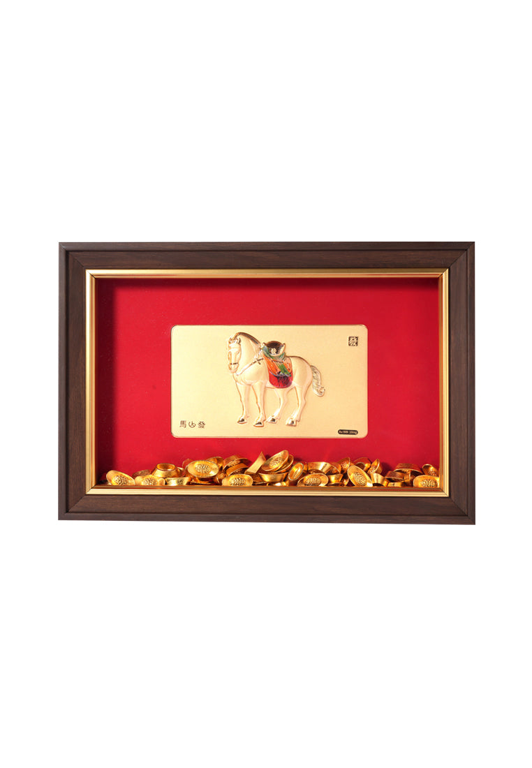 TOMEI Get Rich Ingots Gold Wafer 0.01G Frame, Yellow Gold 9999