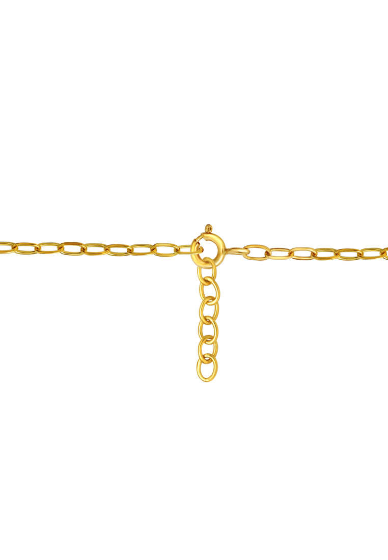 TOMEI Diamond Cut Collection Only Love Bracelet, Yellow Gold 916