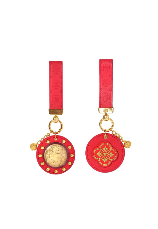 TOMEI [Online Exclusive] Ma Shang You Qian Gold Keychain 0.05G, Yellow Gold 9999