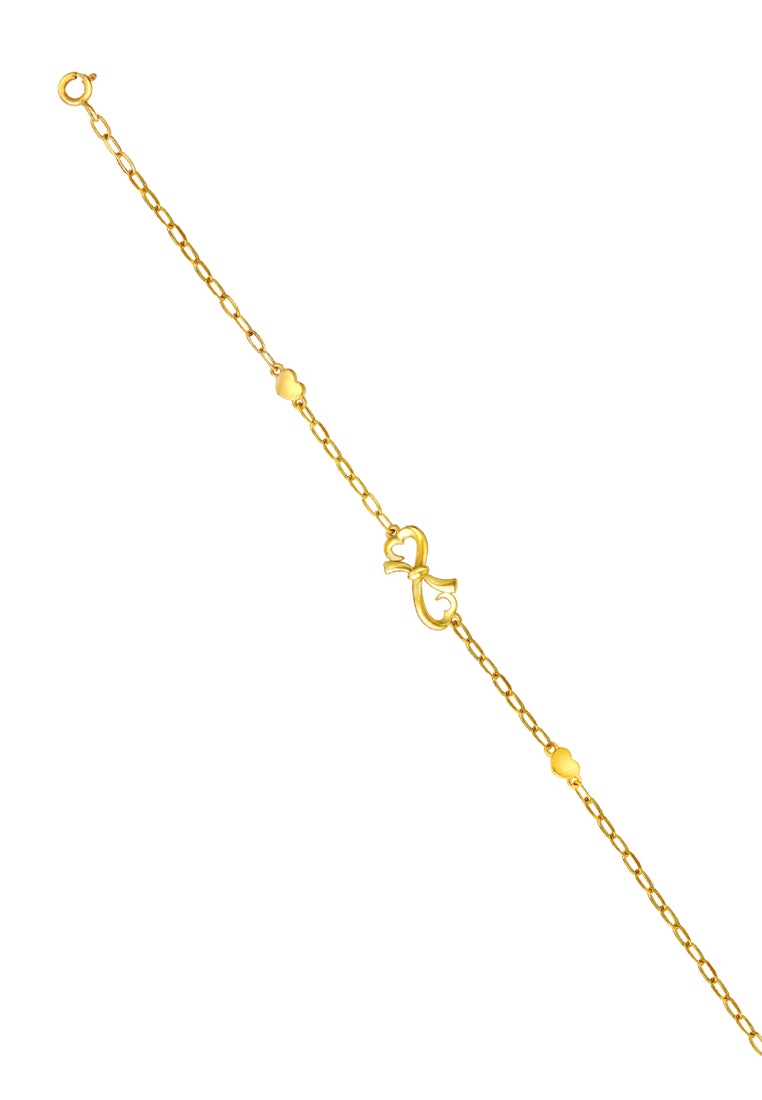TOMEI Infinity Tie Bracelet, Yellow Gold 916