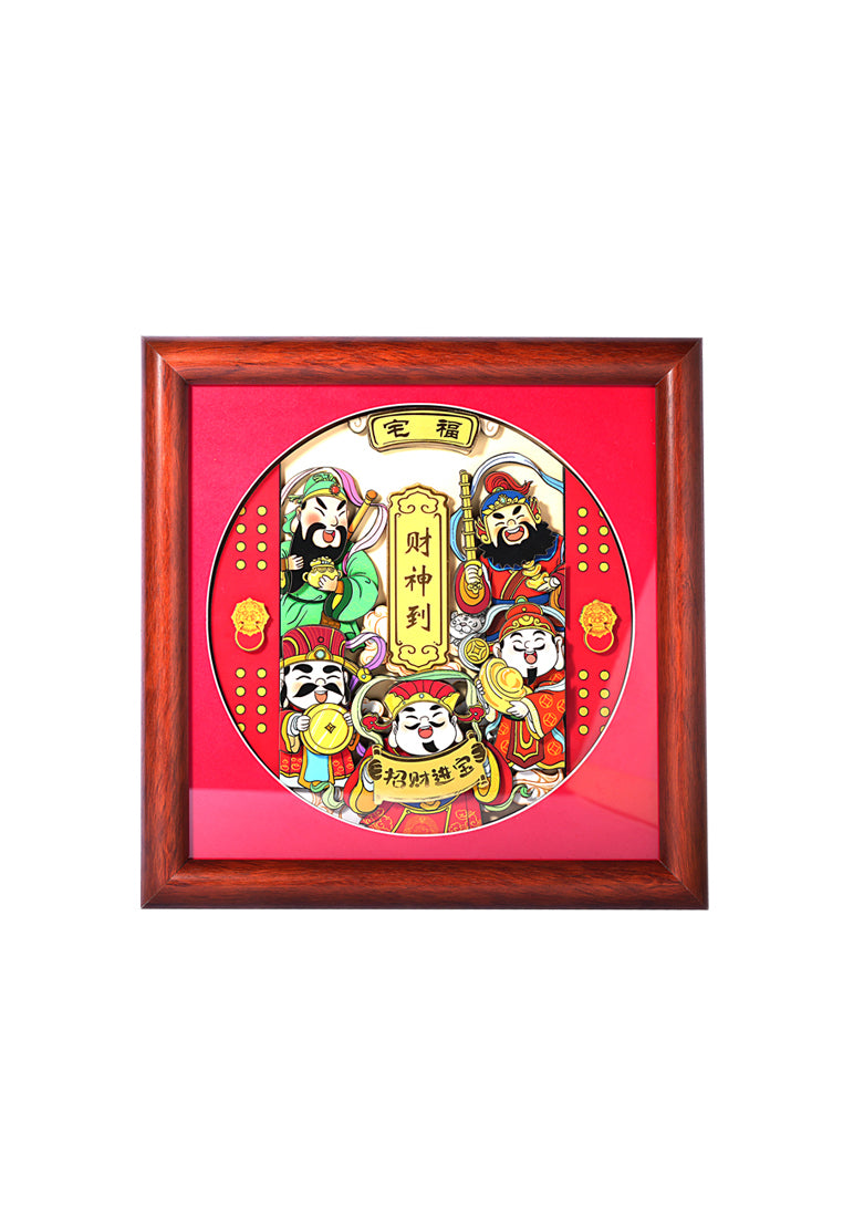 TOMEI God Of Fortune Gold Wafer 0.3G Frame, Yellow Gold 9999