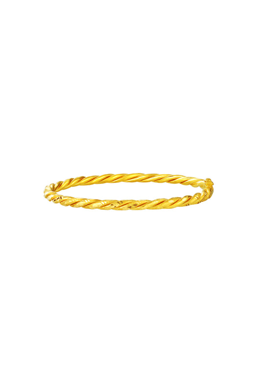 TOMEI Twisted Bangle, Yellow Gold 916