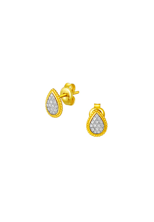TOMEI Diamond Cut Collection Earrings, Yellow Gold 916