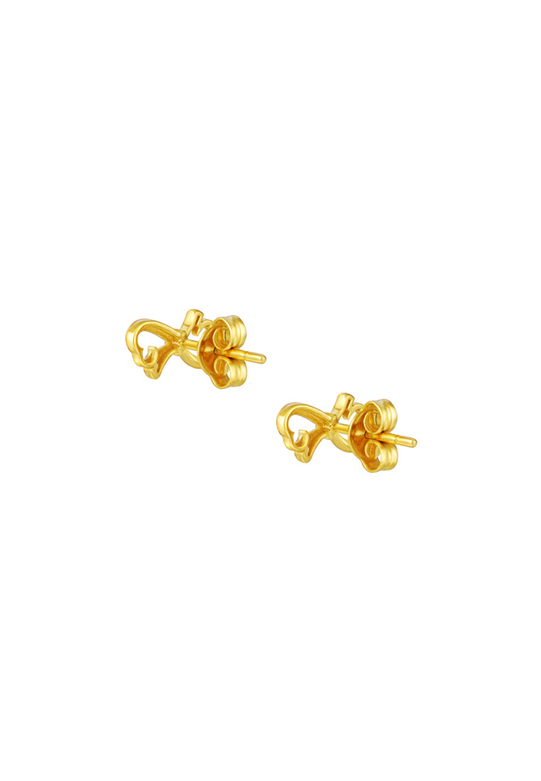 TOMEI Infinity Tie Earrings, Yellow Gold 916