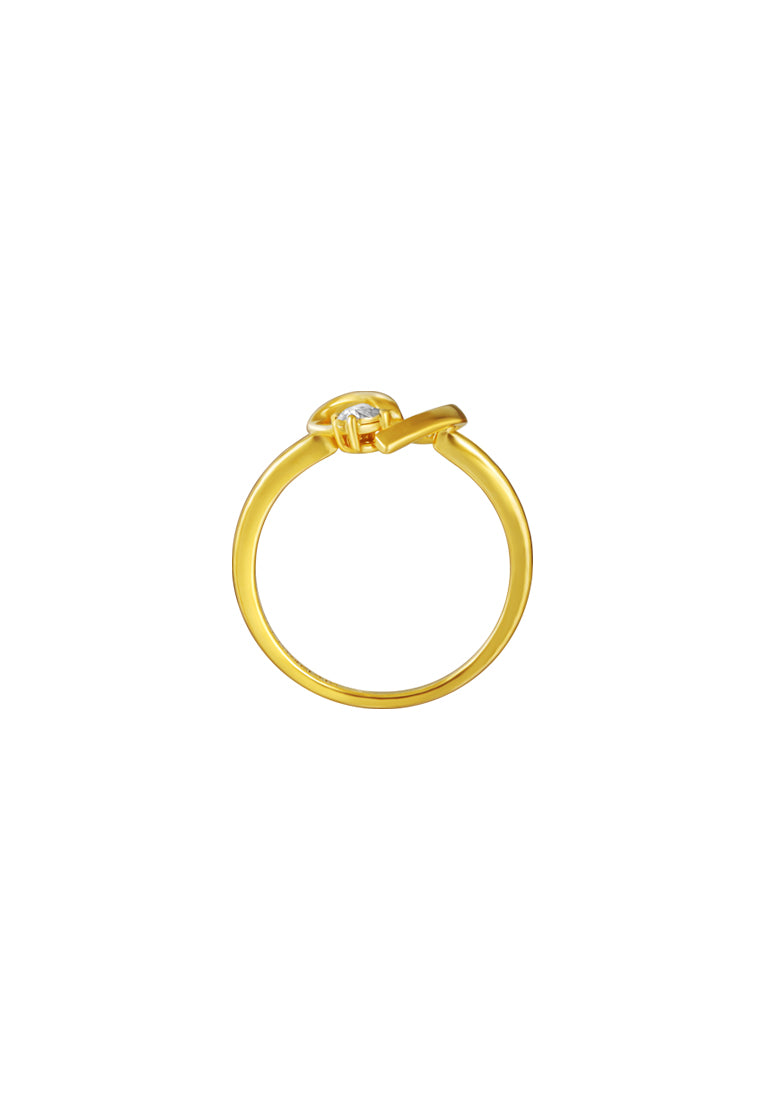 TOMEI Diamond Cut Collection Only Love Ring, Yellow Gold 916