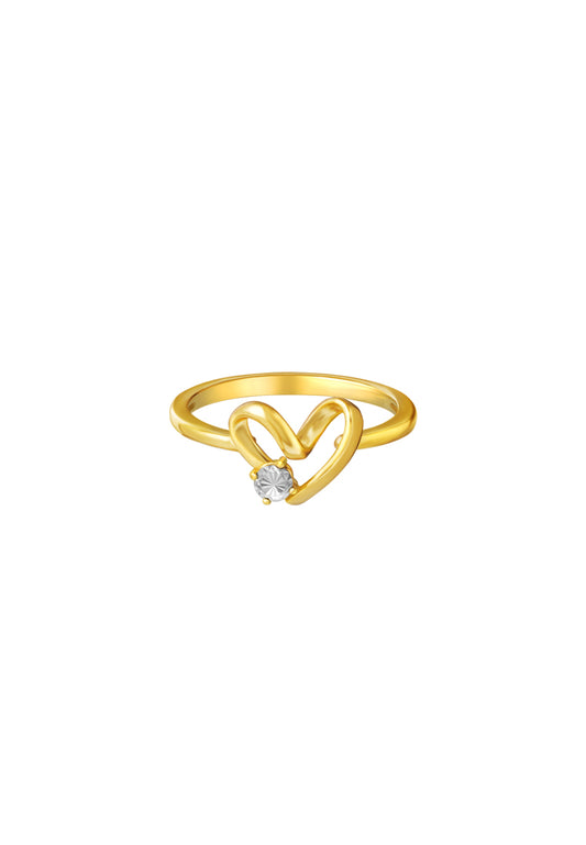 TOMEI Diamond Cut Collection Only Love Ring, Yellow Gold 916