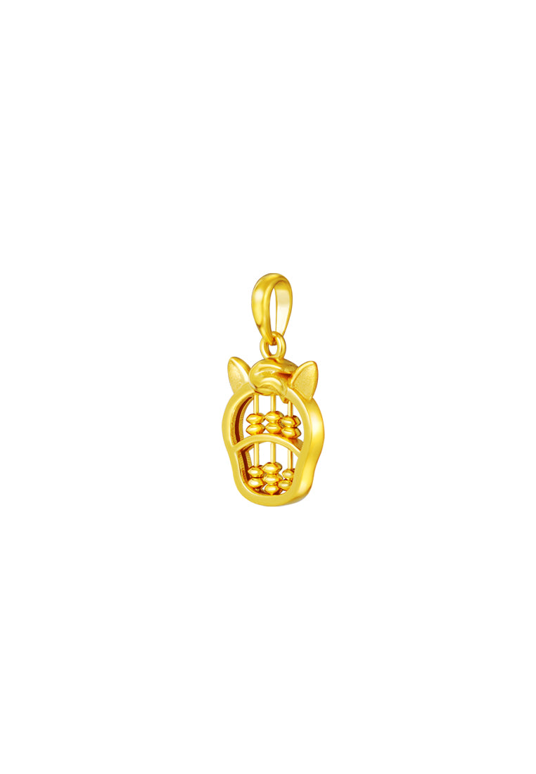 TOMEI Horse Abacus Pendant, Yellow Gold 916