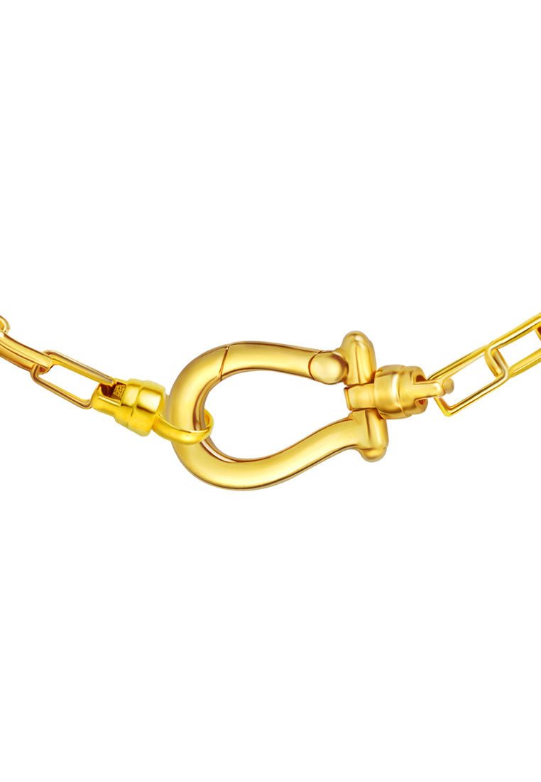 TOMEI Horse Shoe Necklace, Yellow Gold 916