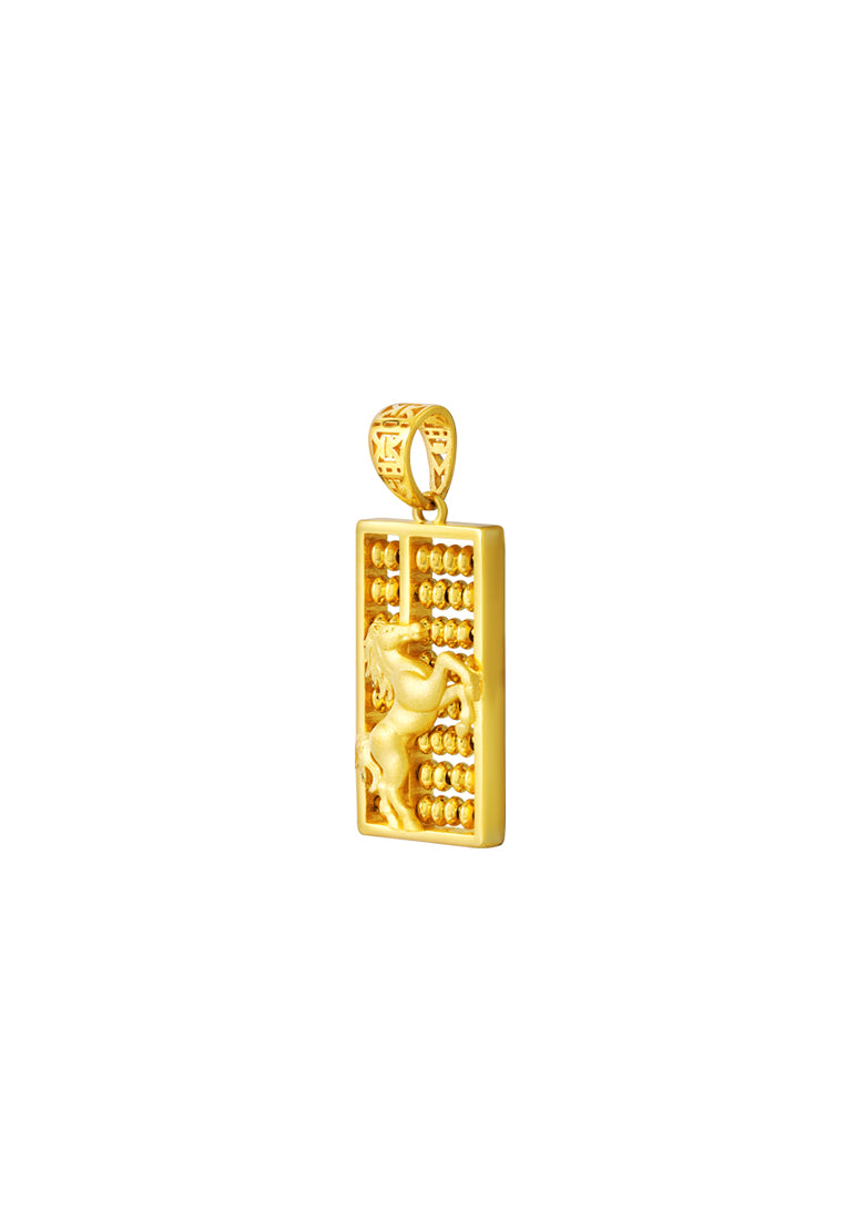 TOMEI Horse Abacus Pendant, Yellow Gold 916