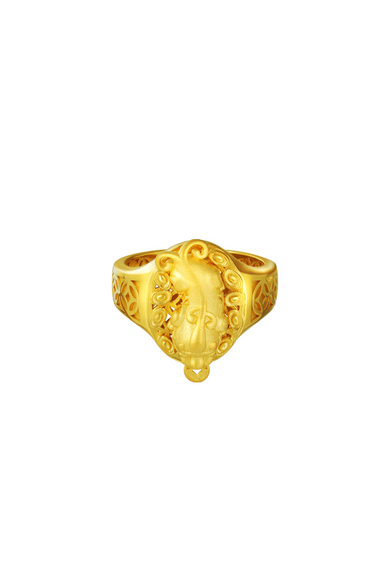 TOMEI Pixiu Ring, Yellow Gold 916