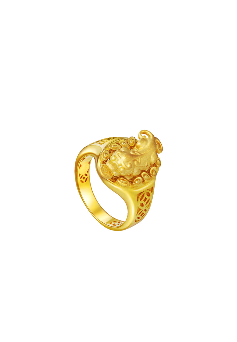 TOMEI Pixiu Ring, Yellow Gold 916