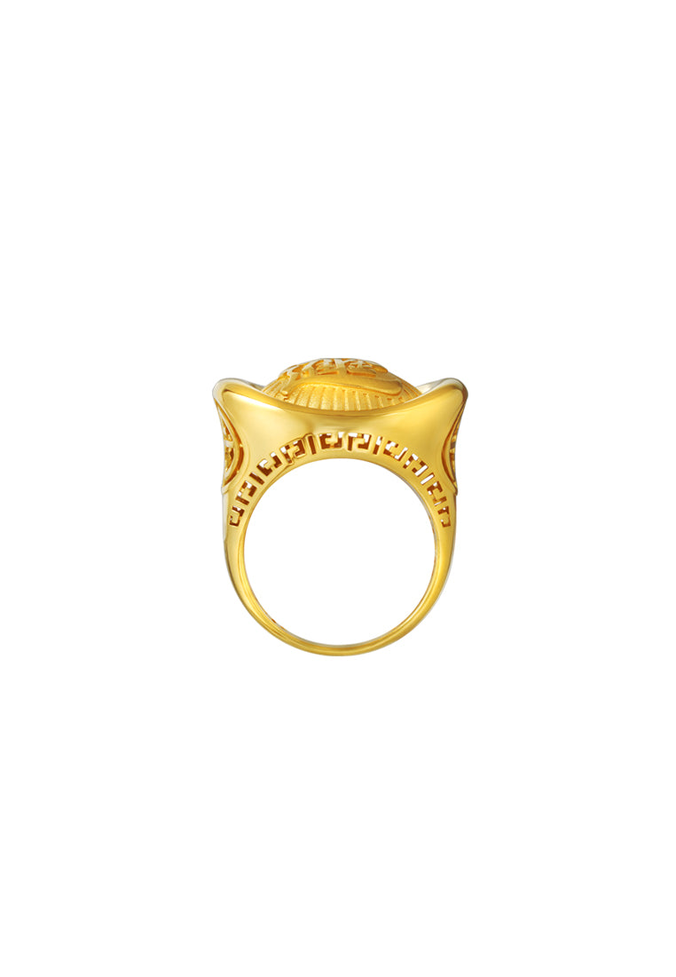 TOMEI Ingot Ring, Yellow Gold 916