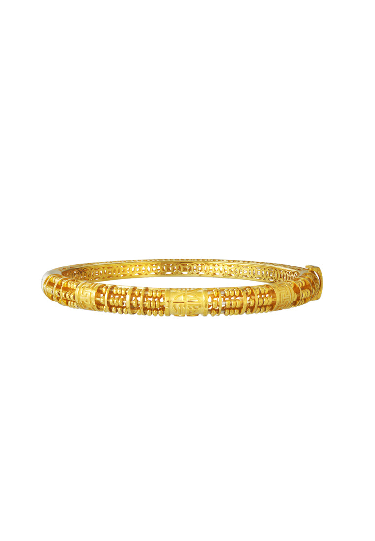 TOMEI Blissful Collection Abacus Bangle, Yellow Gold 916