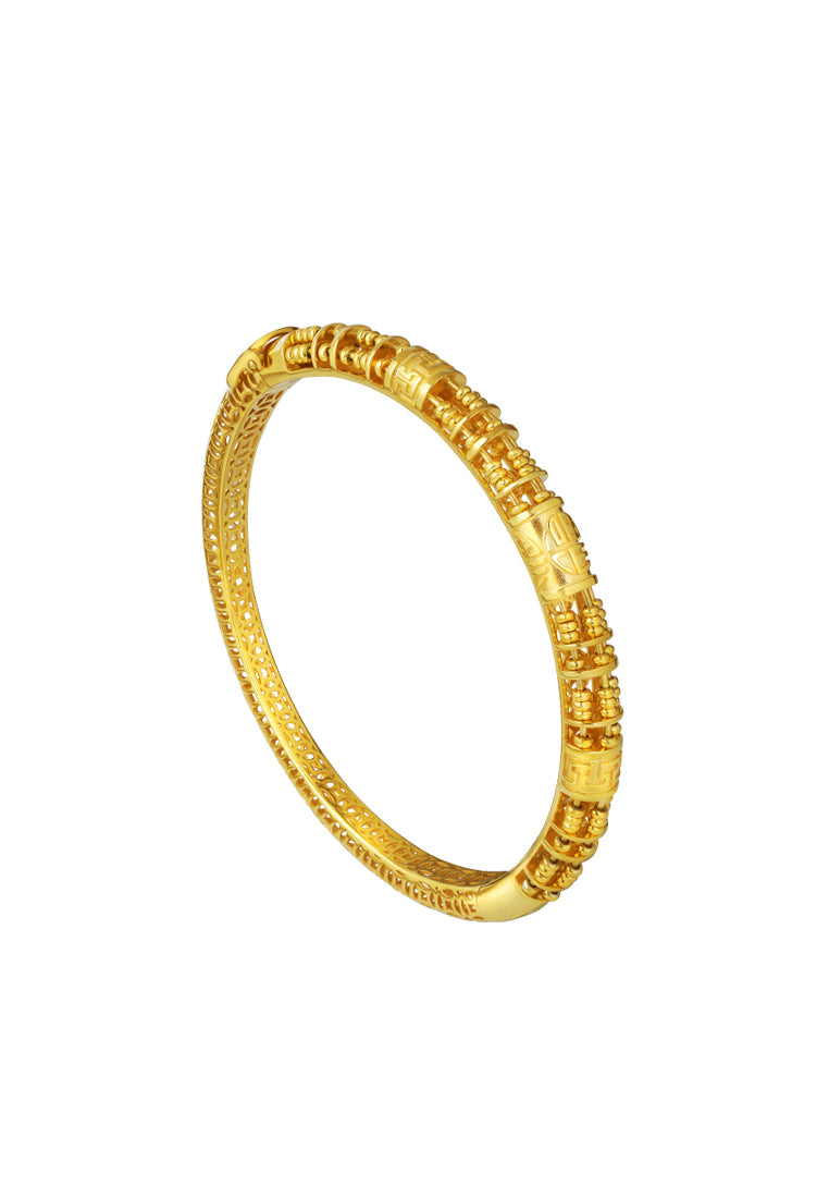 TOMEI Blissful Collection Abacus Bangle, Yellow Gold 916