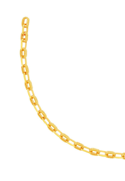 TOMEI Twisted Linked Bracelet, Yellow Gold 999 (5D)