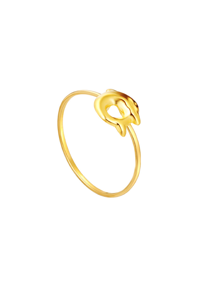 TOMEI [Online Exclusive] Playful Dolphin Ring, Yellow Gold 916
