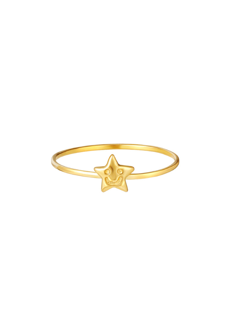 TOMEI [Online Exclusive] Smiling Star Ring, Yellow Gold 916