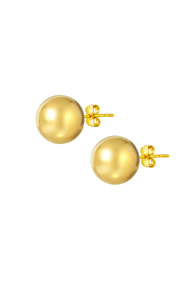 TOMEI Lusso Italia Glittering Ball Earrings, Yellow Gold 916