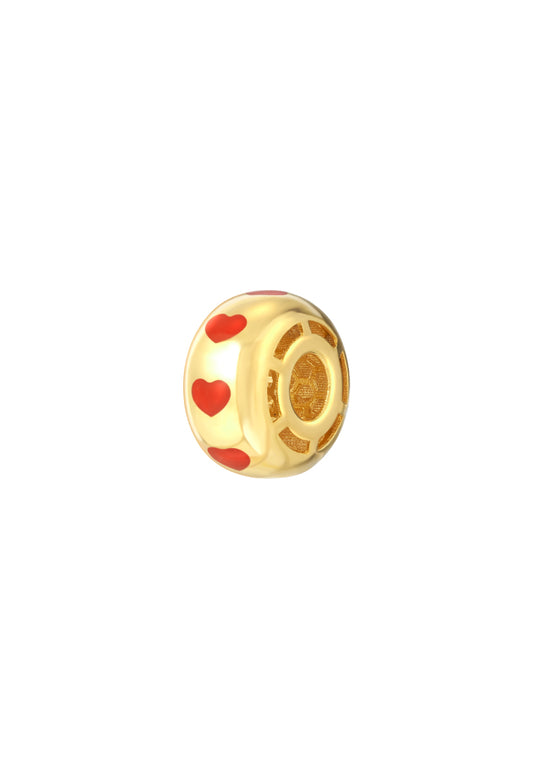 TOMEI Lusso Italia Little Red Heart Pendant, Yellow Gold 916