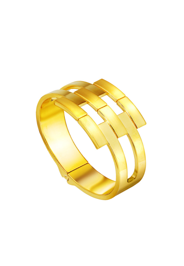 TOMEI Layered Bangle, Yellow Gold 999 (5D)