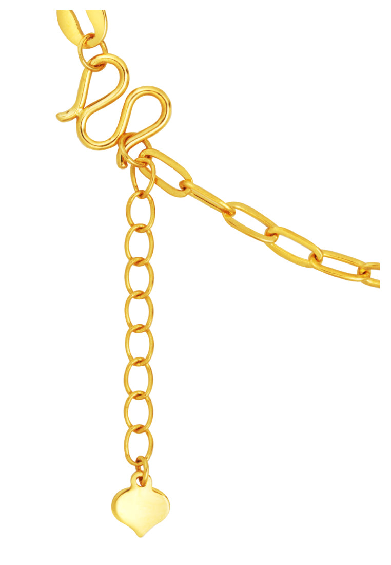 TOMEI Minimalist Link Necklace, Yellow Gold 999 (5G)