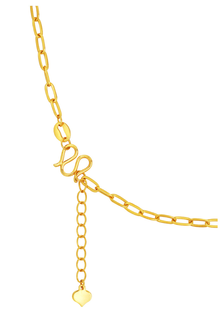 TOMEI Minimalist Link Necklace, Yellow Gold 999 (5G)