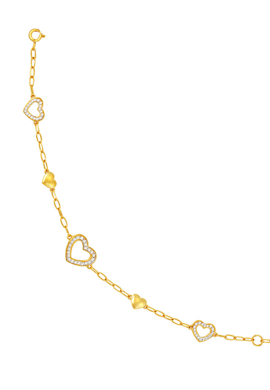 TOMEI Matters of the Heart Bracelet, Yellow Gold 916