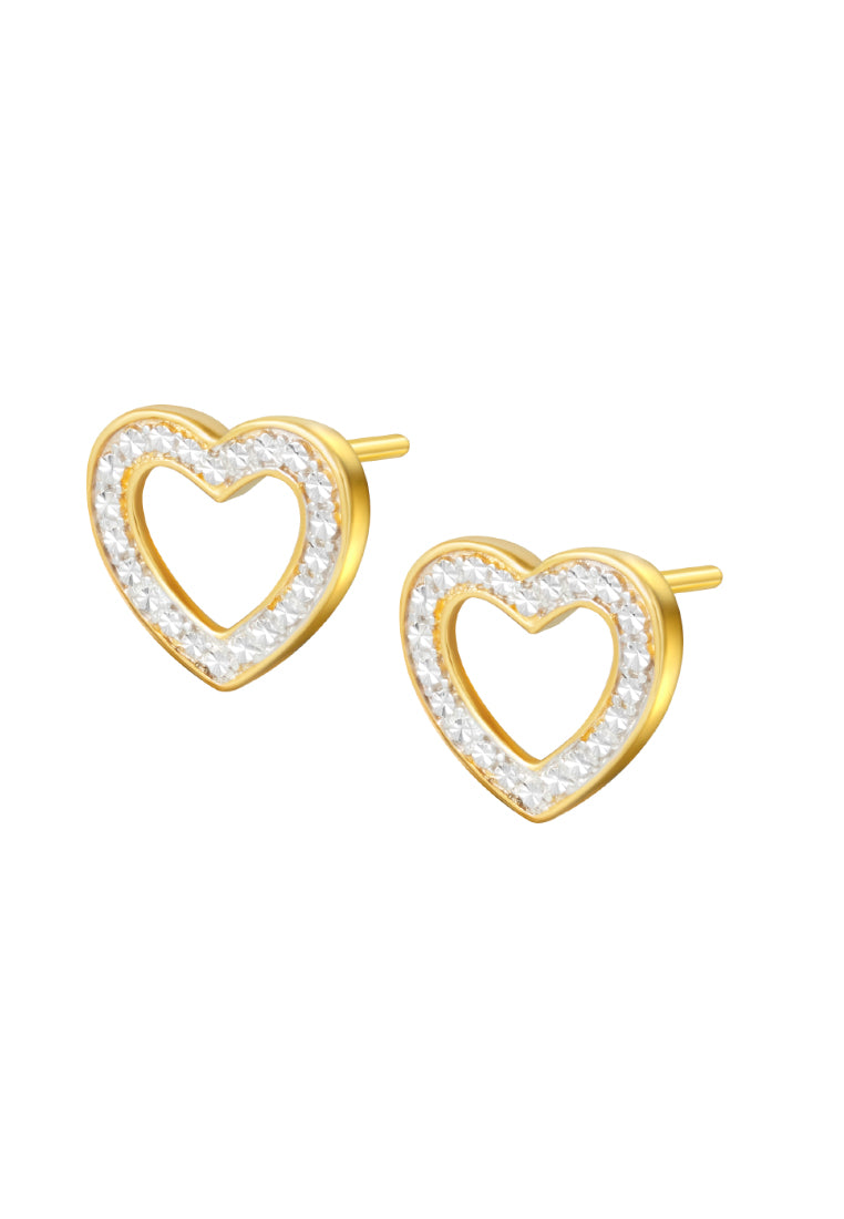 TOMEI Matters of the Heart Earrings, Yellow Gold 916