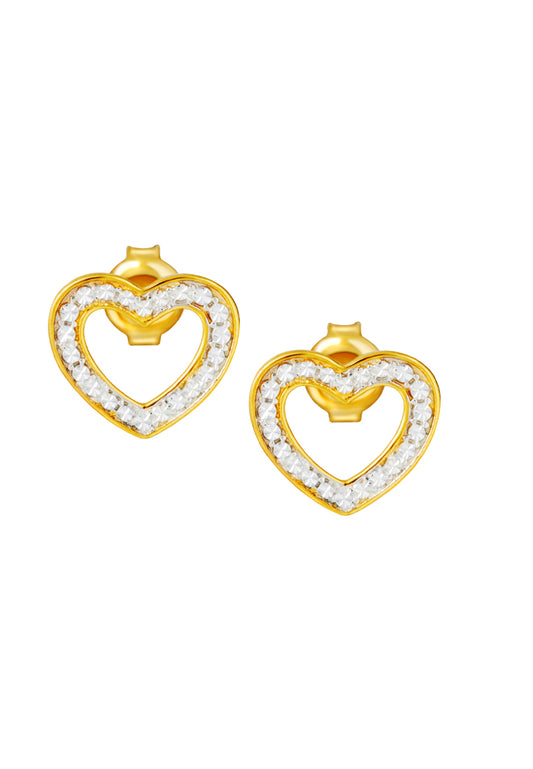 TOMEI Matters of the Heart Earrings, Yellow Gold 916