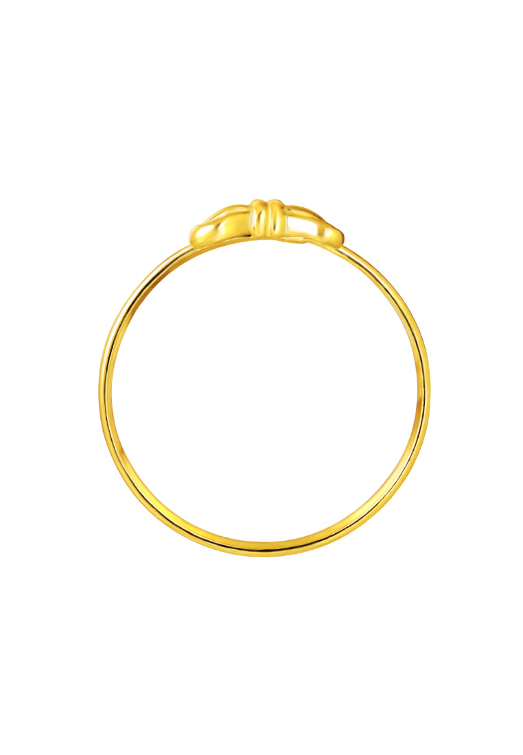 TOMEI [Online Exclusive] Beauteous Ribbon Ring, Yellow Gold 916