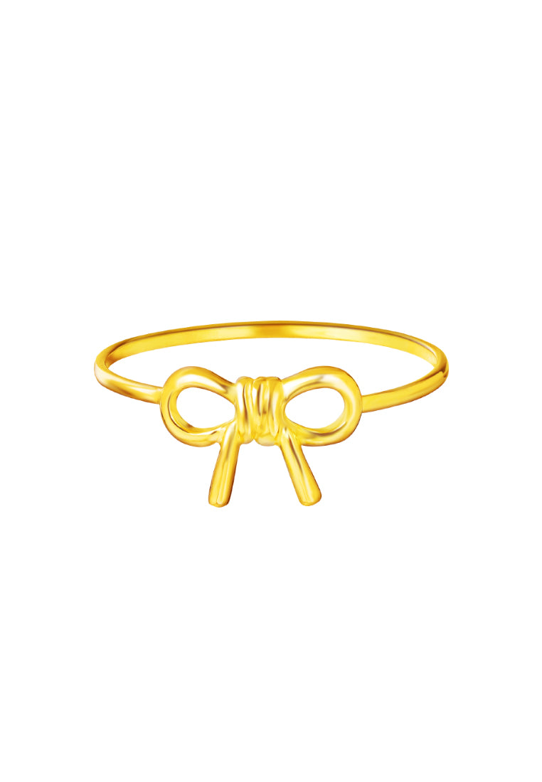 TOMEI [Online Exclusive] Minimalist Ribbon Ring, Yellow Gold 916